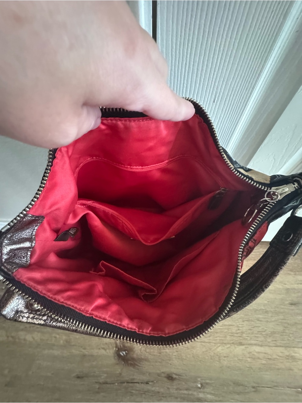 Coach Black Multi Poppy Heart Print Crossbody Bag - Picture 7 of 7